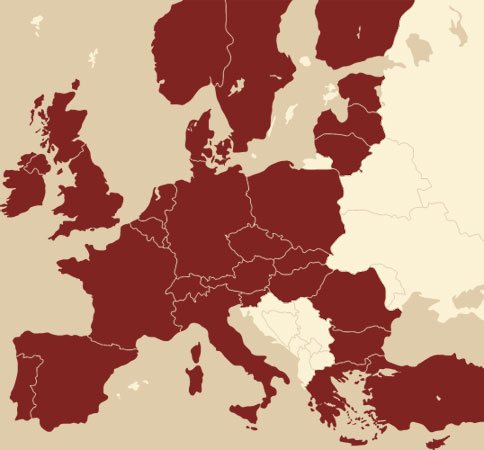 Versand nach ganz Europa